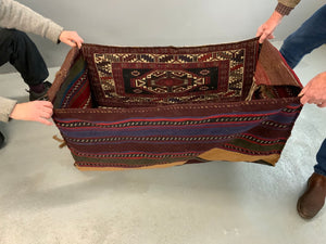 Semnan vintage mafrash portmanteau (104 x 48 x 48cm)