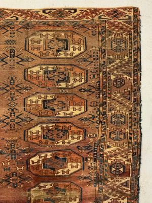 Turkmen antique Kizil Ayak carpet fragment (191 x 186cm) *AF