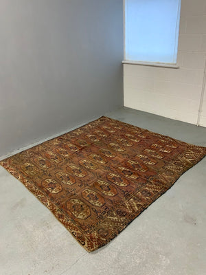 Turkmen antique Kizil Ayak carpet fragment (191 x 186cm) *AF