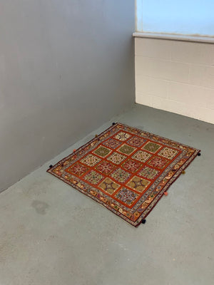 Unused small soumak rug (104 x 100cm)