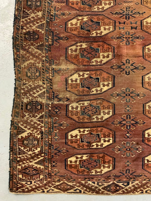 Turkmen antique Kizil Ayak carpet fragment (191 x 186cm) *AF