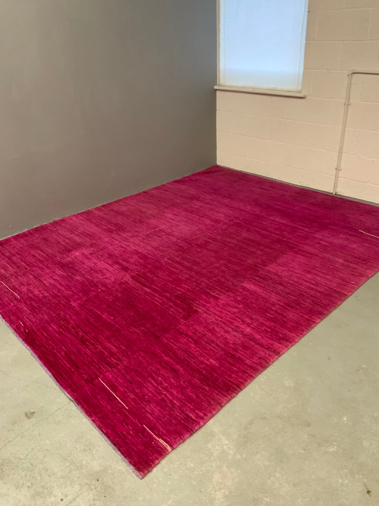 Indian handknotted pink carpet (293 x 238cm) *new