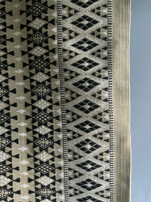 Tunisian Berber pale colour brocaded flatweave rug (254 x 146cm)