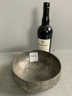 Turkish antique tinned copper bowl