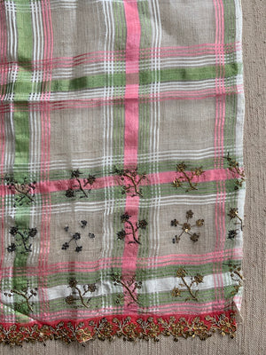 Ottoman antique silk gauze 110 x 59cm)