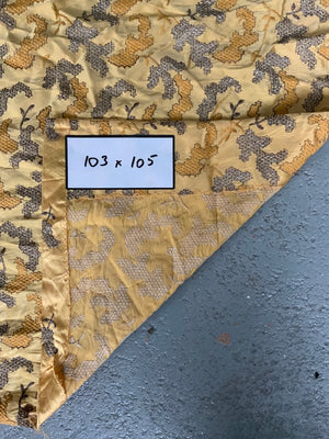 Embroidered European silk fragment (103 x 105cm)