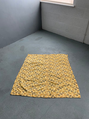 Embroidered European silk fragment (103 x 105cm)