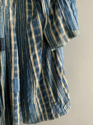 Benin indigo cotton riding coat