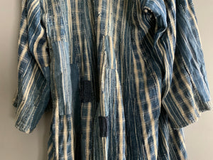 Benin indigo cotton riding coat