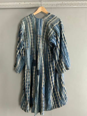 Benin indigo cotton riding coat