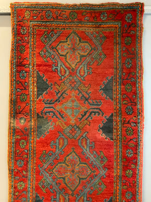 Turkish 'red Turkey' carpet hall kelleigh runner (391 x 126cm)