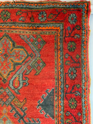 Turkish 'red Turkey' carpet hall kelleigh runner (391 x 126cm)