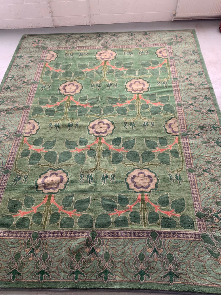 CROR Turkish carpet manner of CF Voysey (347 x 269cm) *new - Clive Rogers, image size:768x1024