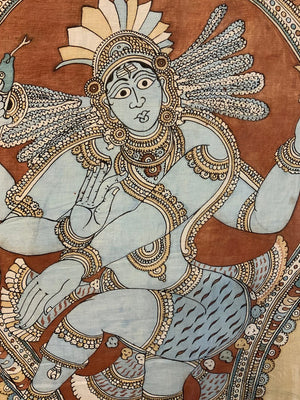 Indian Kalamkari Palmpore of Shiva (186 x 125cm)