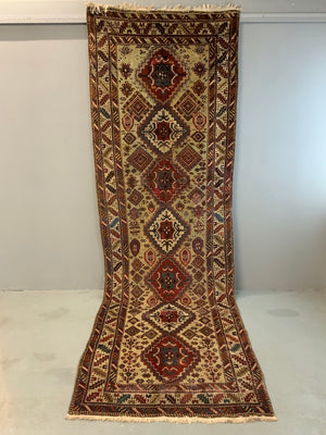 Caucasian Shirvan antique long rug runner (368 x 123cm)