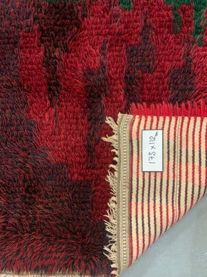 Swedish or Finnish Rya rug (173 x 112cm)