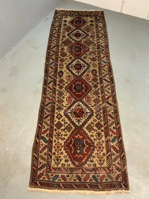 Caucasian Shirvan antique long rug runner (368 x 123cm)