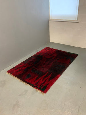 Swedish or Finnish Rya rug (173 x 112cm)