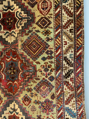 Caucasian Shirvan antique long rug runner (368 x 123cm)