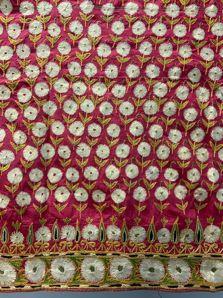  Indo-Pak antique Sindh silk embroidery (72 x 236cm)