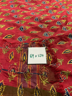 Indo-Pak antique Sindh silk embroidery (69 x 224cm)