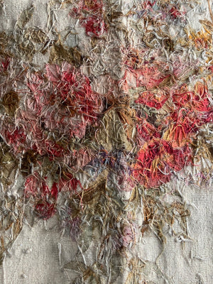 French Aubusson antique entre fenetre tapestry (297 x 114 cm)