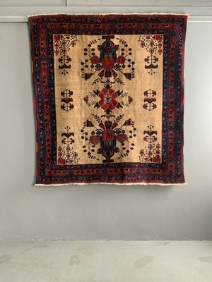 Afshar antique cream field rug (171 x 157cm)