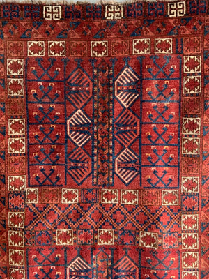 Turkmen antique Ersari ensi rug (176 x 126cm)