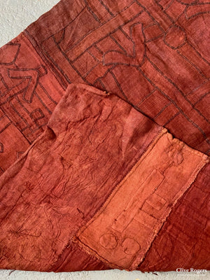 African Kuba Congolese Rafia Ceremonial Skirt Fragment (225 X 75Cm)