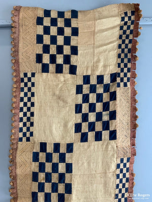 African Kuba Congolese Rafia & Cotton Long Hanging (670 X 65Cm)