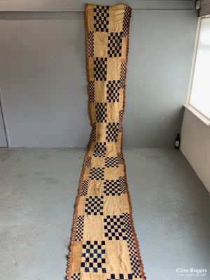 African Kuba Congolese Rafia & Cotton Long Hanging (670 X 65Cm)