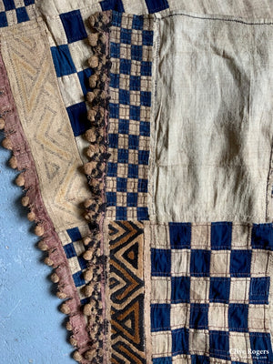 African Kuba Congolese Rafia & Cotton Long Hanging (670 X 65Cm)