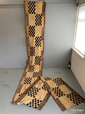 African Kuba Congolese Rafia & Cotton Long Hanging (670 X 65Cm)