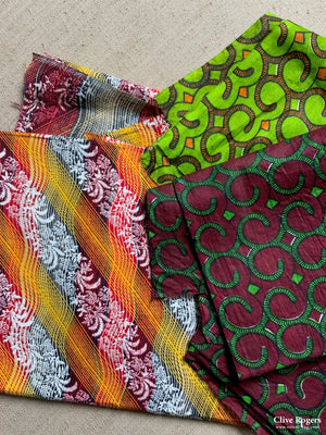 African Wax Printed Cloth (3 Asorted Pieces)