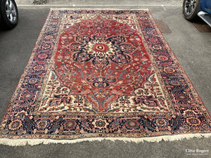 Ahar Heriz Medallion Carpet (355 X 257Cm)