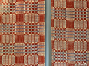 Pair Of American Double Weave Wool Coverlets (215 X 91Cm) Coverlet