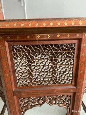 Anglo-Indian Punjab Inlaid Octagonal Hardwood Table ( 61 X 61Cm)
