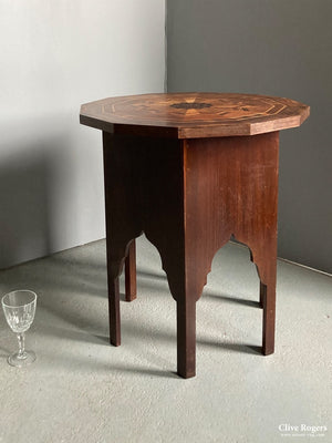 Anglo Moorish Specimen Wood Table Circa 1900 Table