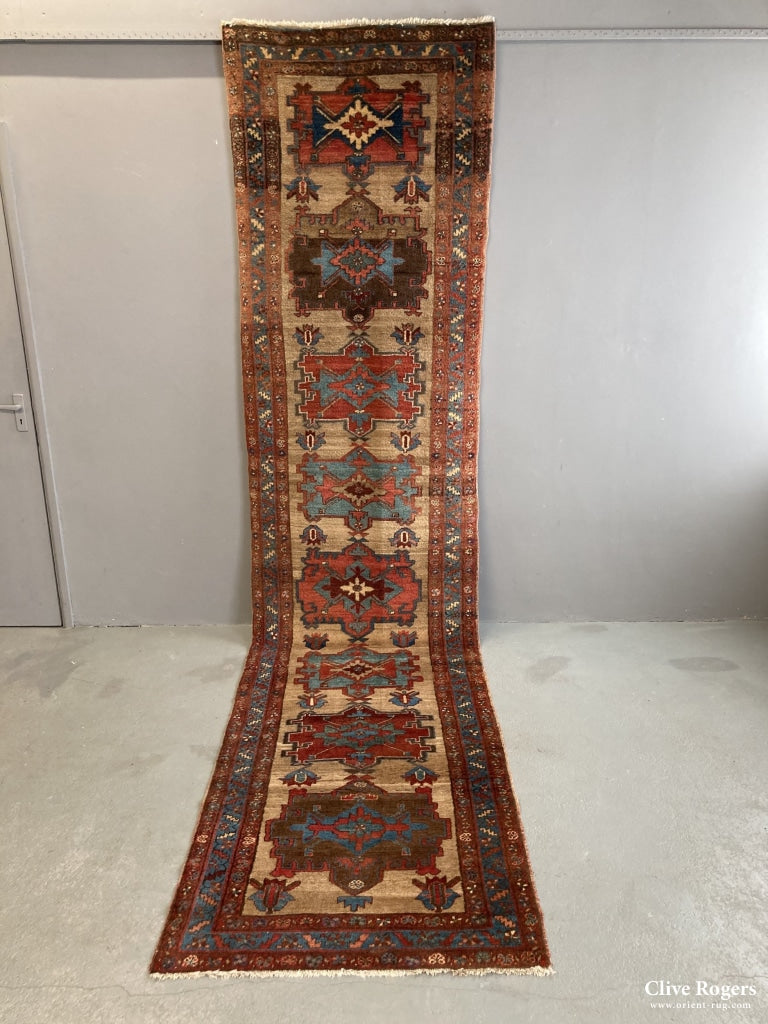 Antique Persian Bakshaish Runner Late 19Th Cent Running