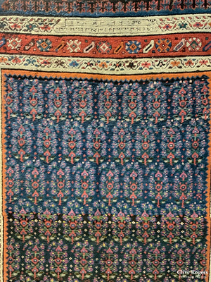 Armenian Antique Long Rug - With Inscription (371 X 142Cm)