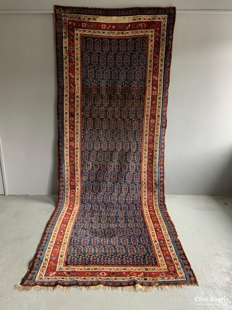 Armenian Antique Long Rug - With Inscription (371 X 142Cm) Rug