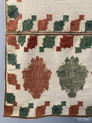 Asytpalaia Dodecanese Embroidered Valance Commissioned Circa 1700 Embroidery