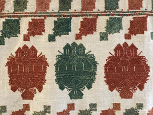 Asytpalaia Dodecanese Embroidered Valance Commissioned Circa 1700 Embroidery