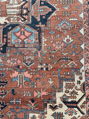 Azeri Heriz Antique Oversize Carpet ( 380 X 300 Approx )