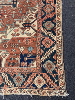 Azeri Heriz Antique Oversize Carpet ( 380 X 300 Approx )