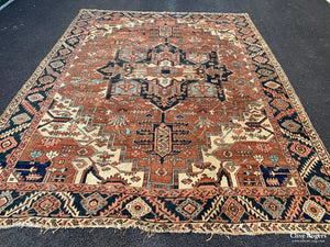 Azeri Heriz Antique Oversize Carpet ( 380 X 300 Approx )