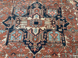 Azeri Heriz Antique Oversize Carpet ( 380 X 300 Approx )