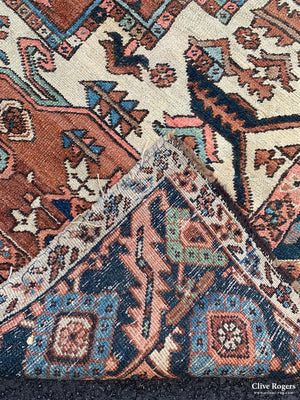 Azeri Heriz Antique Oversize Carpet ( 380 X 300 Approx )