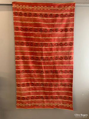 W Or S.e. Asian () Fine Cotton Brocade With Gilt (200 X 111Cm)