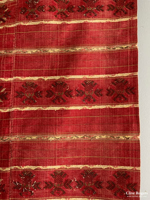 S.e. Asian Fine Cotton Brocade With Gilt (200 X 111Cm)